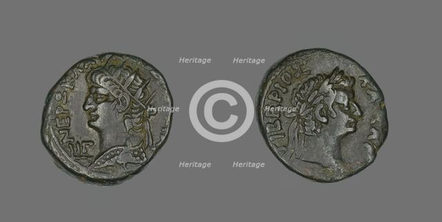 Tetradrachm (Coin) Portraying Emperor Nero, 66-67. Creator: Unknown.