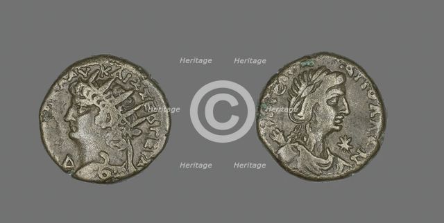 Tetradrachm (Coin) Portraying Emperor Nero, 67-68. Creator: Unknown.