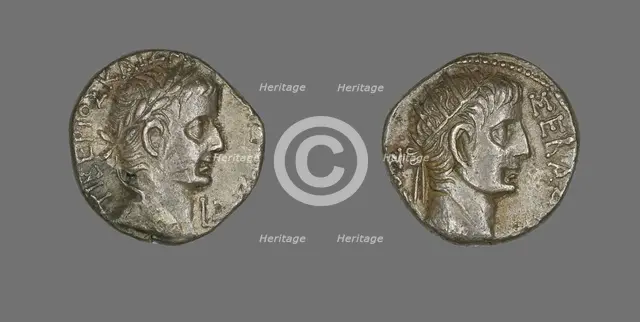 Tetradrachm (Coin) Portraying Emperor Tiberius, 14-37 CE. Creator: Unknown.