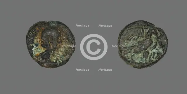 Tetradrachm (Coin) Portraying Empress Salonina, 267-268. Creator: Unknown.