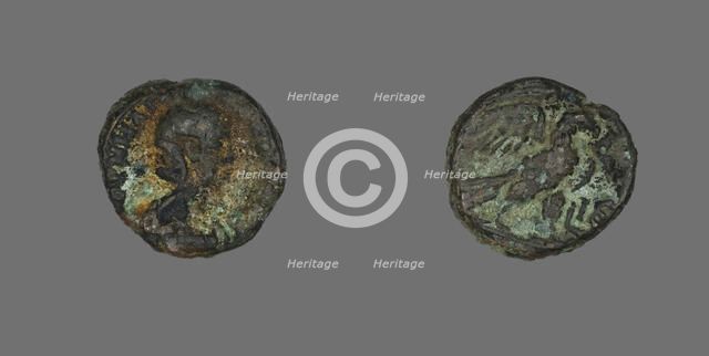 Tetradrachm (Coin) Portraying Empress Salonina, 267-268. Creator: Unknown.