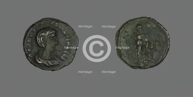 Tetradrachm (Coin) Portraying Empress Salonina, about 265. Creator: Unknown.