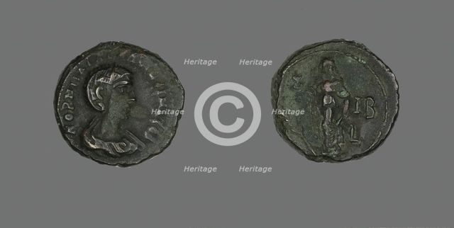 Tetradrachm (Coin) Portraying Empress Salonina, about 265. Creator: Unknown.