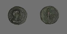 Tetradrachm (Coin) Portraying Empress Salonina, about 265. Creator: Unknown