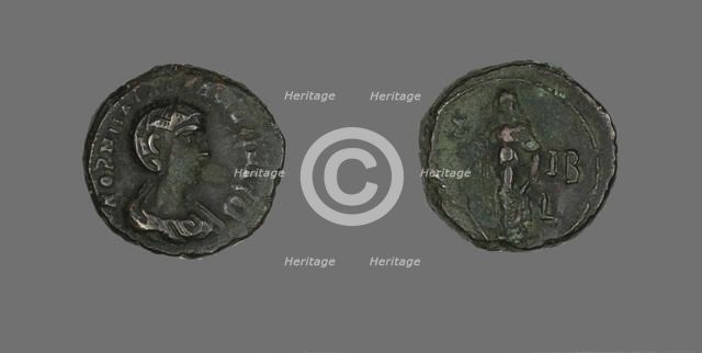 Tetradrachm (Coin) Portraying Empress Salonina, about 265. Creator: Unknown.