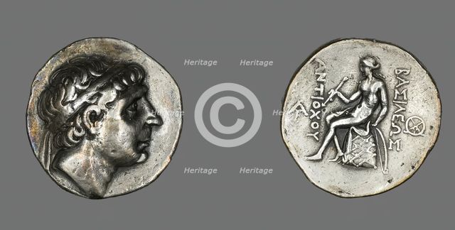 Tetradrachm (Coin) Portraying King Antiochus I Soter, 281-261 BCE. Creator: Unknown.