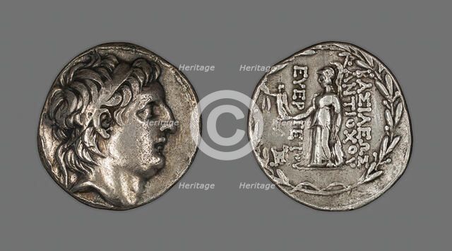 Tetradrachm (Coin) Portraying King Antiochus VII Euergetes Sidetes, 138-129 BCE. Creator: Unknown.