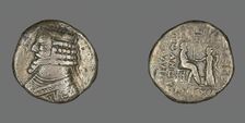 Tetradrachm (Coin) Portraying King Phraates IV, 38-3 BCE. Creator: Unknown