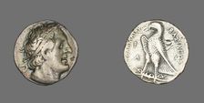 Tetradrachm (Coin) Portraying King Ptolemy I, 367-284 BCE. Creator: Unknown