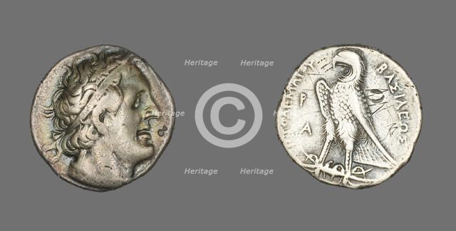 Tetradrachm (Coin) Portraying King Ptolemy I, 367-284 BCE. Creator: Unknown.