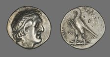 Tetradrachm (Coin) Portraying Ptolemy I Soter, 305-284 BCE and later. Creator: Unknown