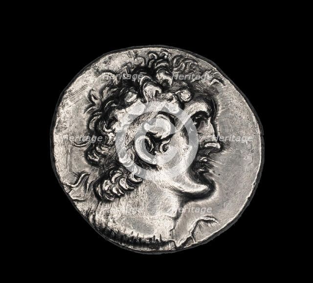 Tetradrachm (Coin) Portraying Ptolemy VIII Euergetes, 146-145 BCE, Reign of Ptolemy...(146-116 BCE). Creator: Unknown.