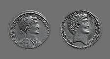 Tetradrachm (Coin) Portraying Queen Cleopatra VII, 37-33 BCE, issued by Mark Antony. Creator: Unknown