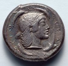 Tetradrachm: Female Head (reverse), 485-478 BC. Creator: Unknown