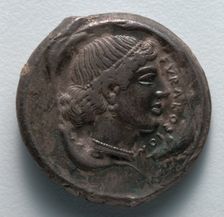 Tetradrachm: Head of a Nymph (obverse), 478-467 BC. Creator: Unknown