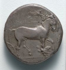 Tetradrachm: Head of Nymph (obverse), 466-413 BC. Creator: Unknown