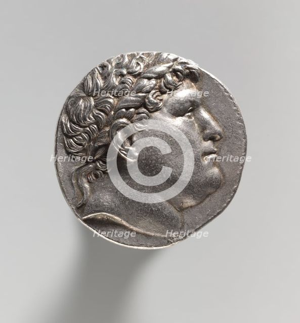 Tetradrachm: Head of Philetauros with Laureate Diadem (obverse), 262-241 BC. Creator: Unknown.