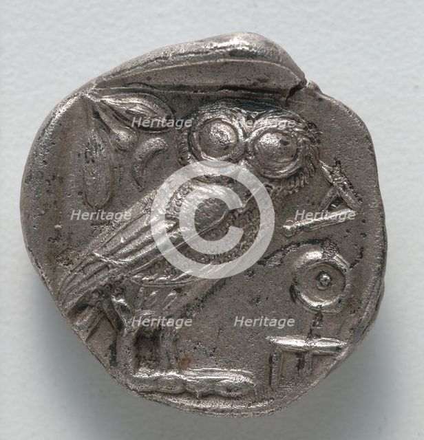Tetradrachm: Owl (reverse), 500-430 BC. Creator: Unknown.