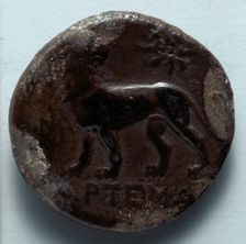 Tetradrachm: Lion Standing, Looking Back at Star (reverse), 350-190 BC. Creator: Unknown