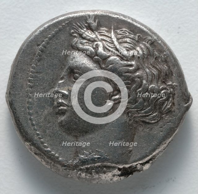 Tetradrachm: Persephone (obverse), 380 BC. Creator: Unknown.