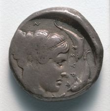 Tetradrachm: Quadriga Crowned by Victory (reverse), 466-413 BC. Creator: Unknown