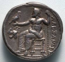 Tetradrachm: Zeus Seated on Throne (reverse), 336-323 BC. Creator: Unknown
