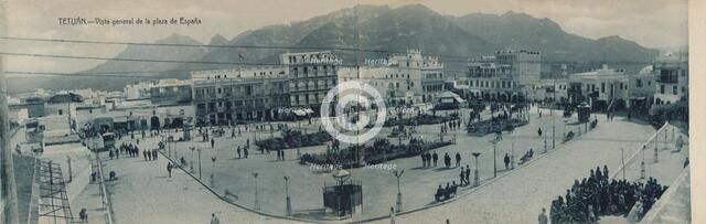 'Tetuan - Vista general de la plaza de Espana', c1910.  Artist: Unknown.