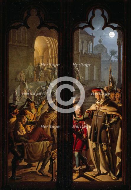 Teutonic Knights as orderlies in Jerusalem, 1824. Creator: Kolbe, Karl Wilhelm, the Younger (1781-1853).