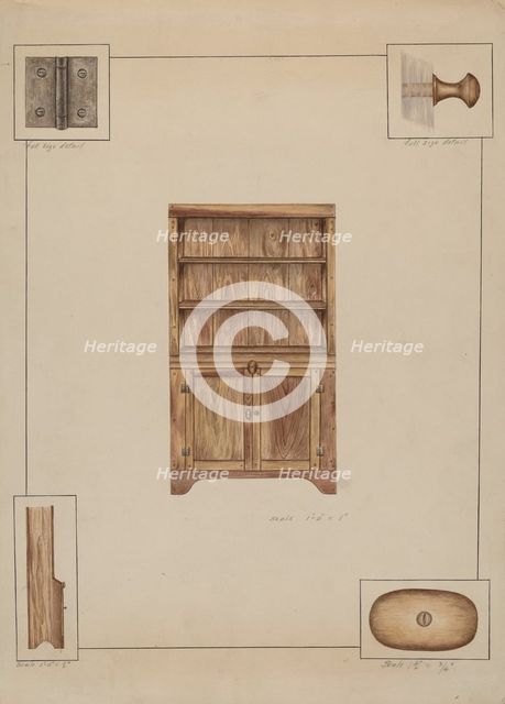 Tewer or Cupboard, c. 1938. Creator: Sarah F. Williams.