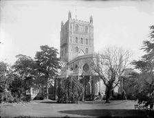 Tewkesbury Abbey, Tewkesbury, Gloucestershire, c1860-c1922. Artist: Henry Taunt