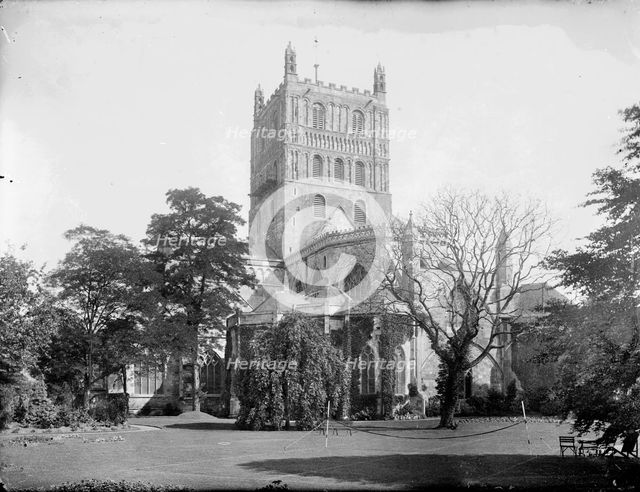 Tewkesbury Abbey, Tewkesbury, Gloucestershire, c1860-c1922. Artist: Henry Taunt
