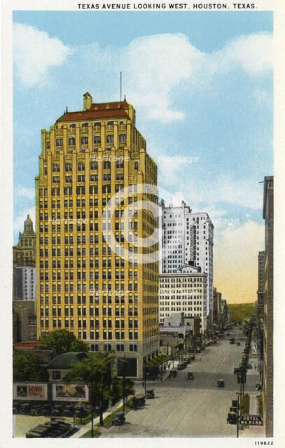Texas Avenue, Houston, Texas, USA, 1928. Artist: Unknown
