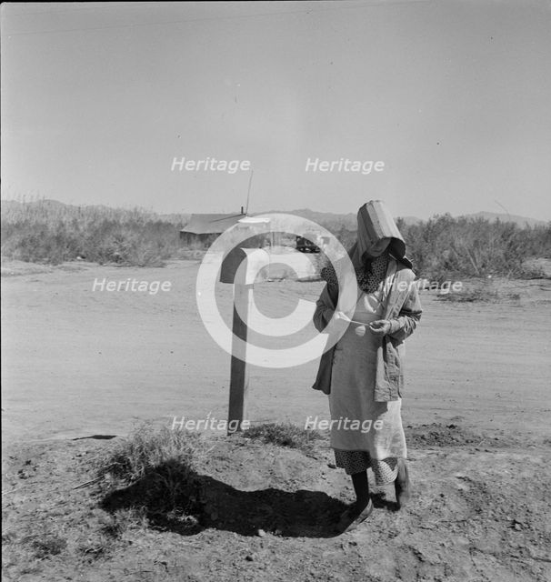 Texas tenant farmer to migrant pea picker in California, 1937. Creator: Dorothea Lange.