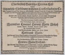 Text to accompany plate illustrating the fireworks display celebrating the birth of Prince..., 1662. Creator: Mathäus Küsel