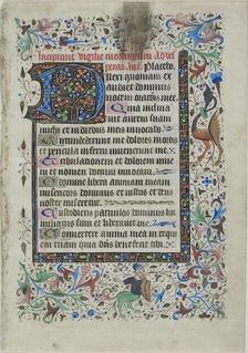 Text Leaf from a Book of Hours, c. 1430. Creator: Unknown
