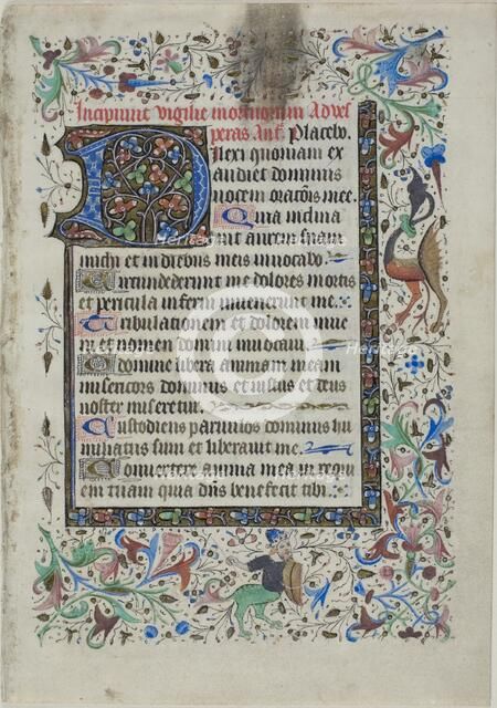 Text Leaf from a Book of Hours, c. 1430. Creator: Unknown.
