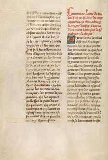 Text Page, 1475; Les Visions du chevalier Tondal. Creator: Unknown