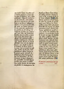 Text Page, about 1470-1475. Creator: Unknown