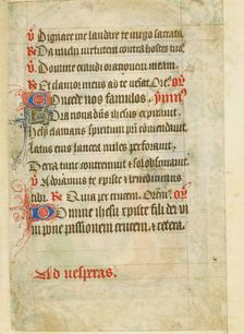 Text Page; Book of Hours, about 1430-1440. Creator: Fastolf Master