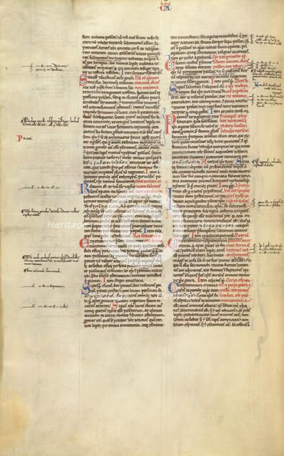 Text Page; Decretum, about 1170-1180. Creator: Unknown.
