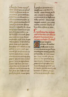 Text Page; Les Visions du chevalier Tondal, 1475. Creator: Unknown