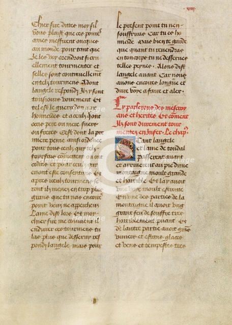 Text Page; Les Visions du chevalier Tondal, 1475. Creator: Unknown.