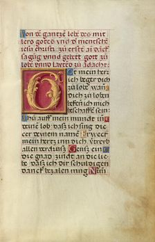 Text Page; Prayer Book of Cardinal Albrecht of Brandenburg, about 1525-1530. Creator: Unknown
