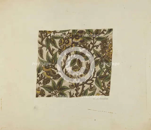 Textile, 1935/1942. Creator: E.A. Smaller.