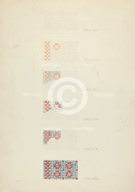 Textile: Technique Demonstration, 1935/1942. Creator: Unknown.