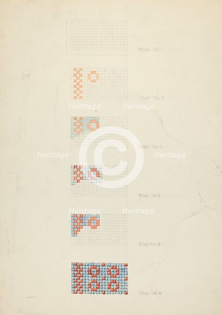 Textile: Technique Demonstration, 1935/1942. Creator: Unknown.