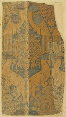 Textile with Animals and Birds, Italian, ca. 1250-1300. Creator: Unknown