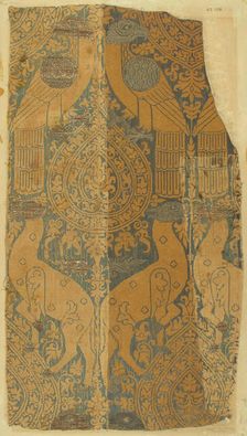 Textile with Animals and Birds, Italian, ca. 1250-1300. Creator: Unknown