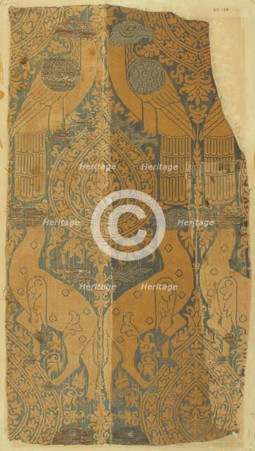 Textile with Animals and Birds, Italian, ca. 1250-1300. Creator: Unknown.