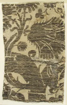 Textile with Brocade, Italian, 14th century. Creator: Unknown